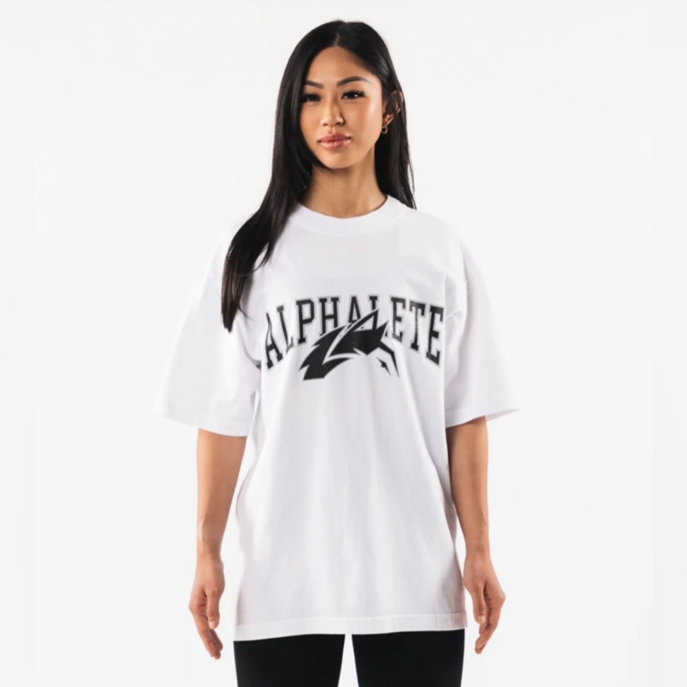 UNISEX WOLF HEAD TEE - BLACK WHITE - MEDIUM